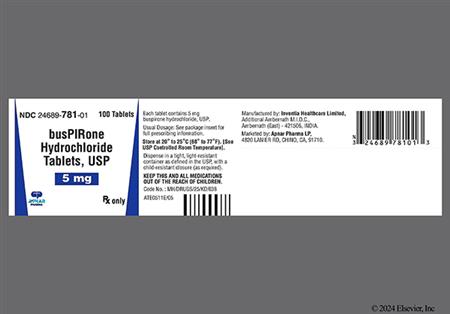 Buspirone Hydrochloride 5mg Tablet package photo