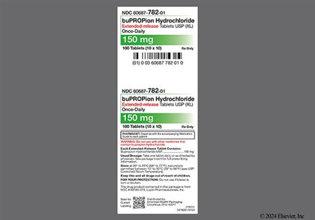 Bupropion Hydrochloride 150mg Extended-Release (XL) Tablet package photo
