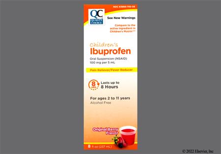 Quality Choice Children's Ibuprofen 100mg/5mL Suspension (Berry) package photo