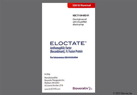 ELOCTATE 500unit Powder for Injection package photo