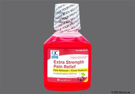 Quality Choice Pain Relief Extra Strength 500mg/15mL Liquid (Cherry) package photo