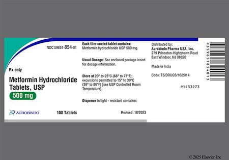 Metformin Hydrochloride 500mg Tablet package photo