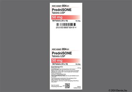Prednisone 50mg Tablet package photo