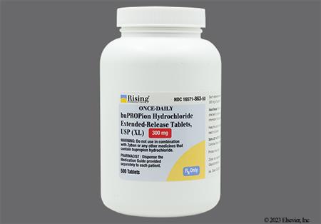 Bupropion Hydrochloride 300mg Extended-Release (XL) Tablet package photo