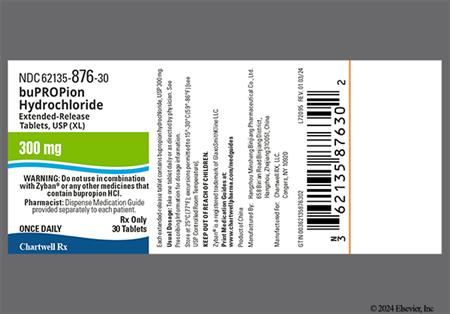 Bupropion Hydrochloride 300mg Extended-Release (XL) Tablet package photo
