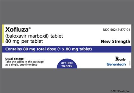 Xofluza 80mg Tablet package photo