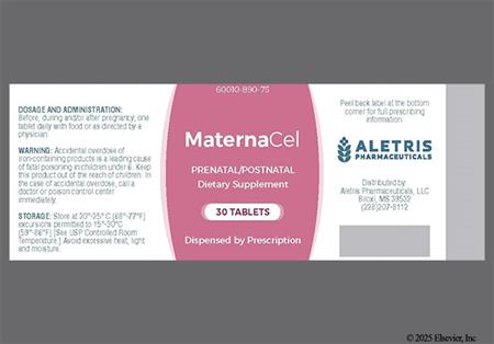 MaternaCel Prenatal/Postnatal Tablet package photo