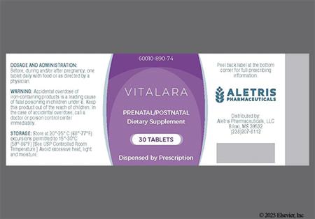 VITALARA Prenatal/Postnatal Tablet package photo