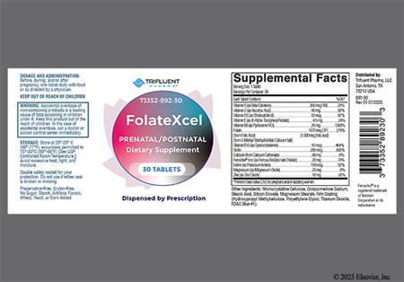 FolateXcel Prenatal/Postnatal Tablet package photo