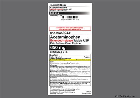 Acetaminophen 650mg Extended-Release Tablet