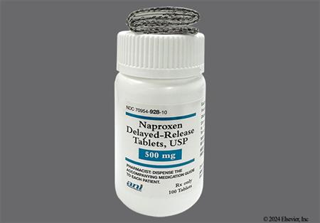 Naproxen 500mg Delayed-Release Tablet package photo
