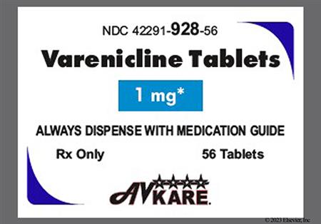 Varenicline 1mg Tablet package photo