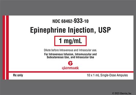 Epinephrine 1mg/mL Solution for Injection package photo