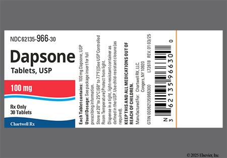 Dapsone 100mg Tablet package photo