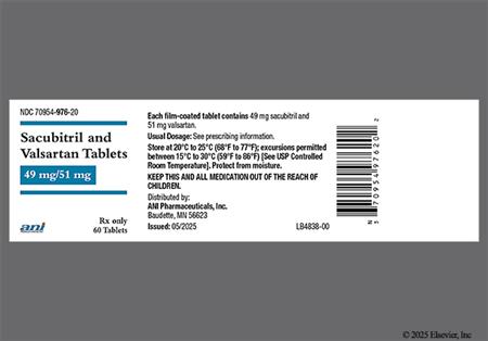 Sacubitril/Valsartan 49mg-51mg Tablet package photo