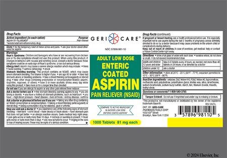 Aspirin Adult Low Dose 81mg Enteric Coated Tablet package photo