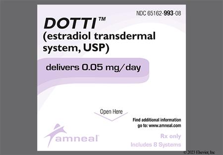 DOTTI 0.05mg/24hr Transdermal Patch System (Twice-Weekly) package photo