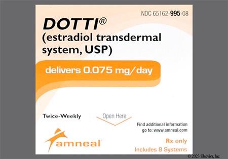 DOTTI 0.075mg/24hr Transdermal Patch System (Twice-Weekly) package photo