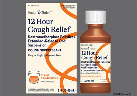 Foster & Thrive 12 Hour Cough Relief 30mg/5mL Extended-Release Suspension (Orange)