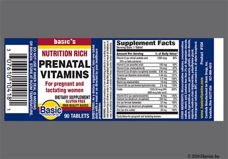 Nutrition Rich Prenatal Vitamins Tablet package photo