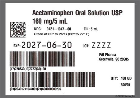 Acetaminophen 160mg/5mL Solution