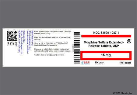 Morphine Sulfate 15mg Extended-Release Tablet package photo