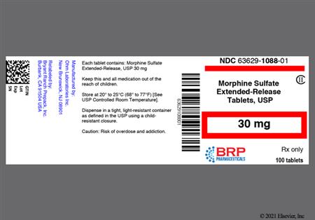 Morphine Sulfate 30mg Extended-Release Tablet package photo