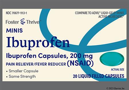 Foster & Thrive MINIS Ibuprofen 200mg Liquid Filled Softgel package photo