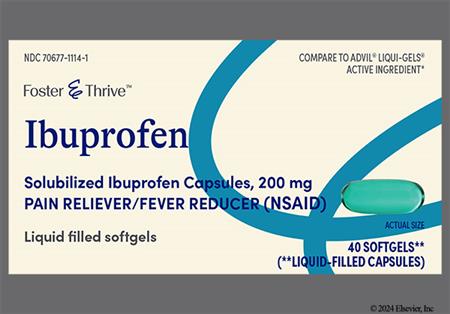 Foster & Thrive Ibuprofen 200mg Liquid-Filled Softgel package photo