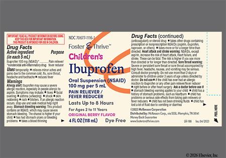 Foster & Thrive Children's Ibuprofen 100mg/5mL Suspension (Berry)