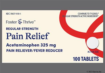 Foster & Thrive Pain Relief Regular Strength 325mg Tablet package photo