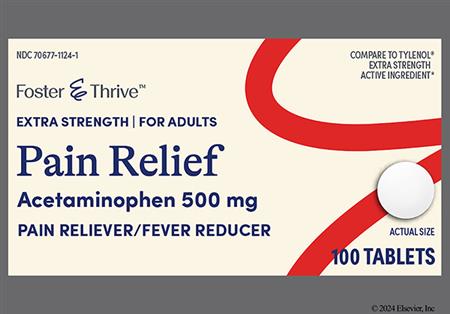 Foster & Thrive Pain Relief Extra Strength 500mg Tablet package photo