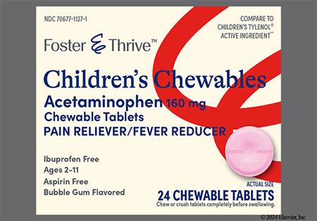 Foster & Thrive Children's Acetaminophen 160mg Chewable Tablet