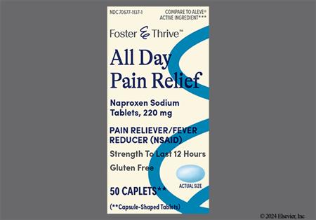 Foster & Thrive All Day Pain Relief 220mg Caplet package photo