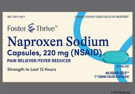 Foster & Thrive Naproxen Sodium 220mg Liquid Gel Capsule package photo