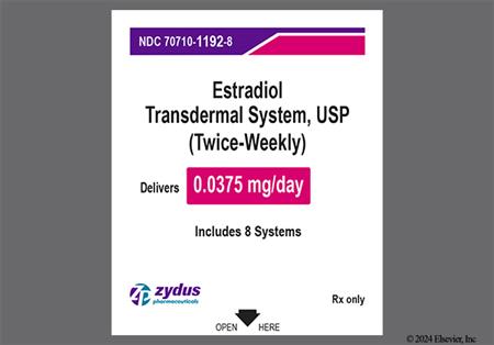 Estradiol 0.0375mg/24hr Transdermal Patch System (Twice-Weekly) package photo