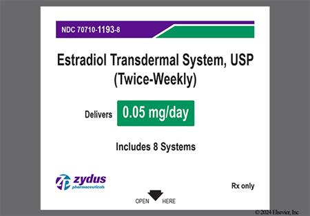 Estradiol 0.05mg/24hr Transdermal Patch System (Twice-Weekly) package photo
