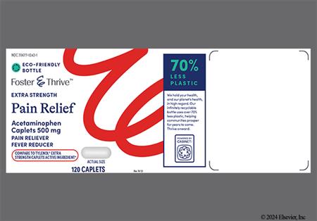 Foster & Thrive Pain Relief Extra Strength 500mg Caplet package photo
