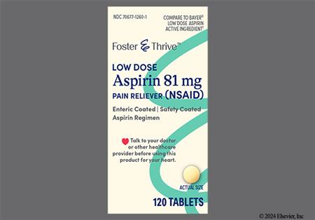 Foster & Thrive Low Dose Aspirin 81mg Enteric Coated Tablet package photo
