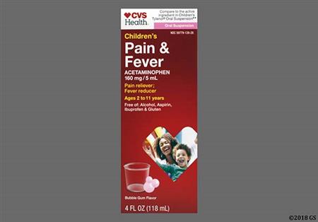 CVS Children's Pain & Fever 160mg/5mL Suspension (Bubble Gum)