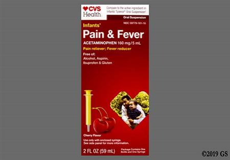 CVS Infants' Pain and Fever 160mg/5mL Suspension (Cherry)