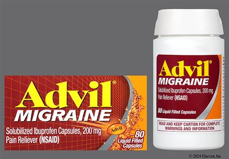 Advil Migraine 200mg Liquid Filled Capsule package photo