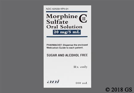 Morphine Sulfate 20mg/5mL Solution package photo