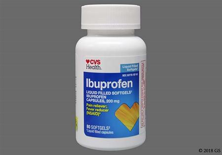 CVS Ibuprofen 200mg Liquid Filled Softgel package photo