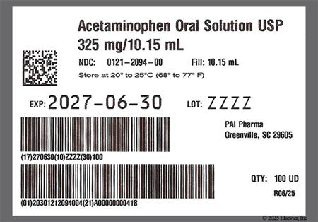 Acetaminophen 325mg/10.15mL Solution