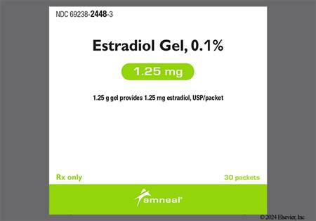 Estradiol 0.1% Transdermal Gel (1.25mg/day) package photo
