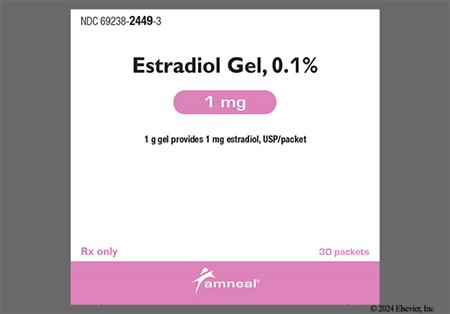 Estradiol 0.1% Transdermal Gel (1mg/day) package photo