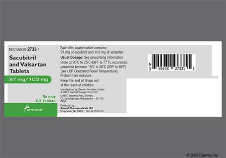 Sacubitril/Valsartan 97mg-103mg Tablet package photo