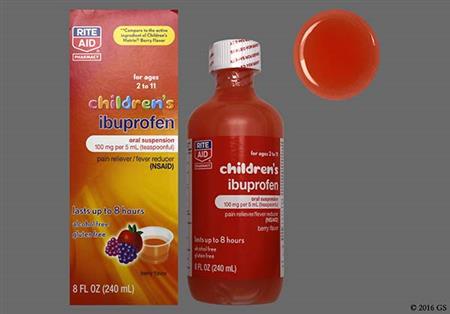 RITE AID Children's Ibuprofen 100mg/5mL Suspension (Berry) package photo