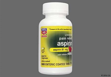 RITE AID Aspirin Low Dose 81mg Enteric Coated Tablet package photo